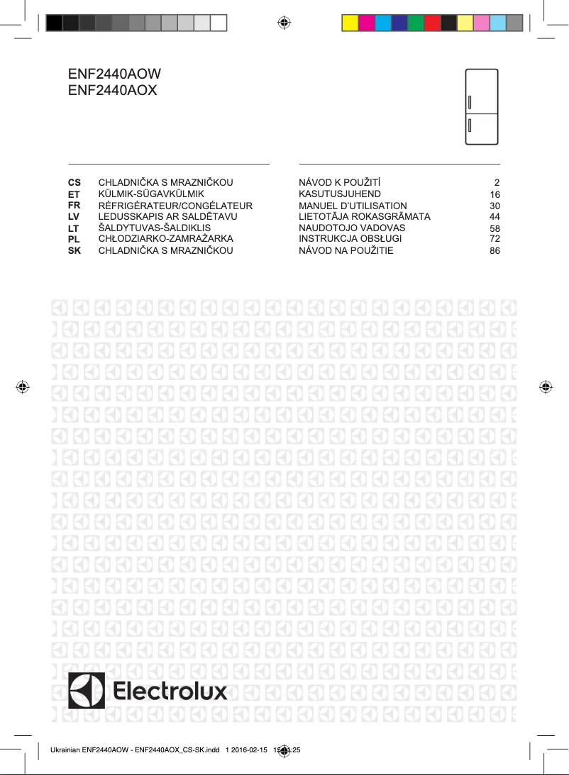 Page 1 de la notice Mode d'emploi Electrolux ENF2440AOX
