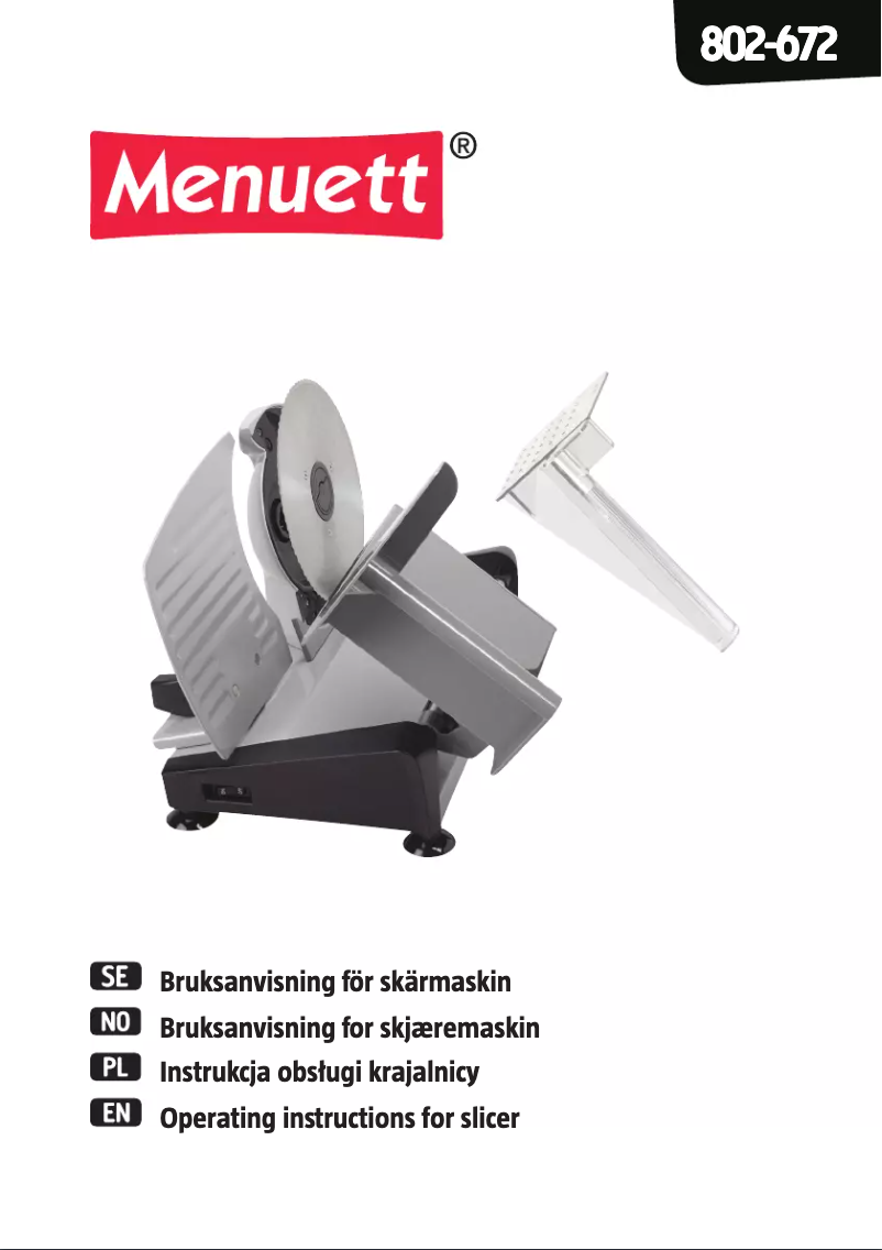 Página 1 del manual Manual de usuario Menuett 802-672