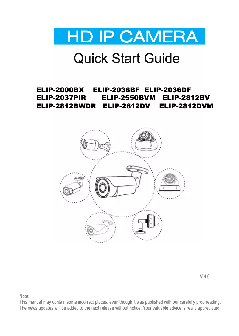 Image de la première page du manuel de l'appareil ELIP-2000BX