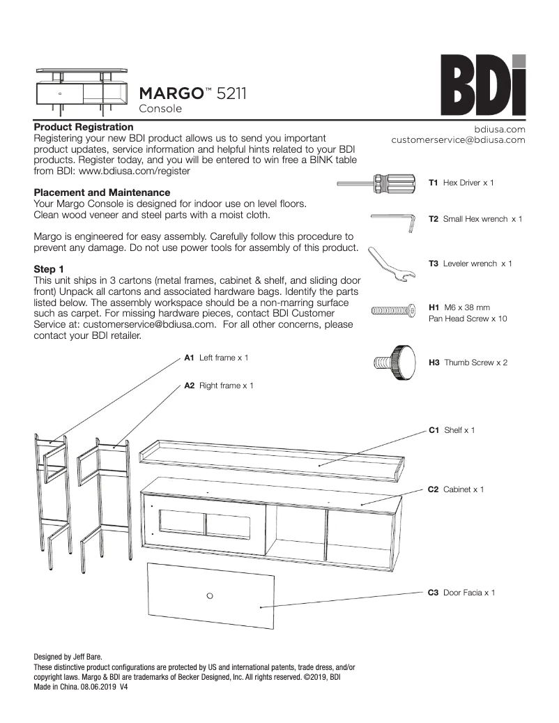 Image de la première page du manuel de l'appareil Margo 5211
