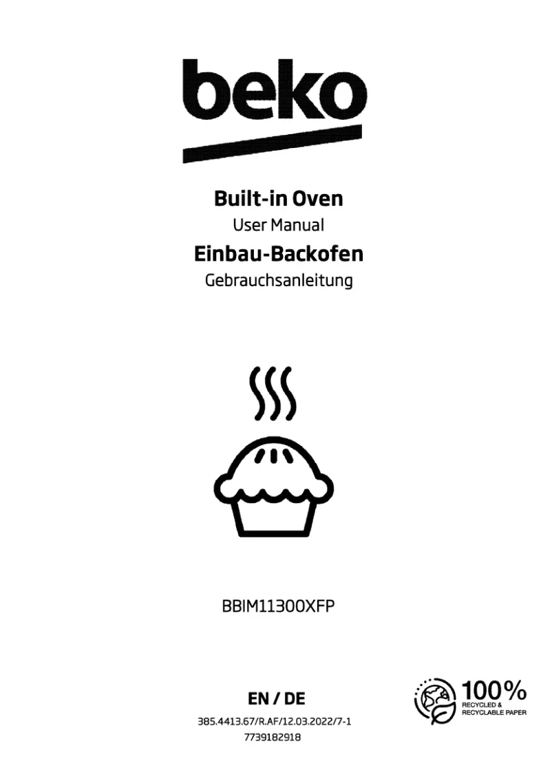 Page 1 de la notice Manuel utilisateur Beko BBIM11300XFP