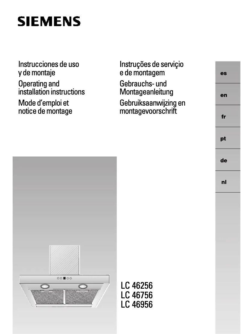 Page n°1 - Manuel utilisateur Siemens LC46256