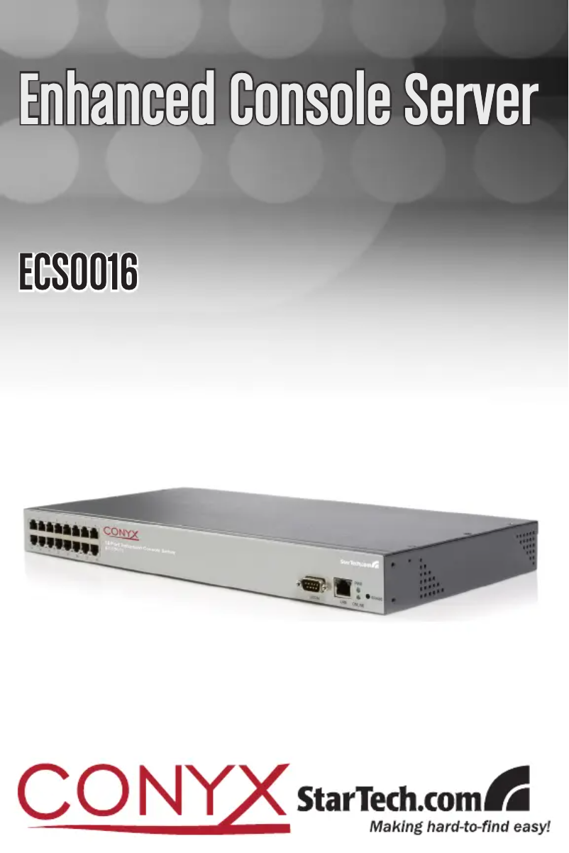 Image de la première page du manuel de l'appareil ECS0016GB