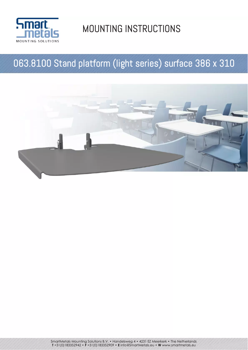 Page n°1 - Manuel utilisateur SmartMetals 063.8100