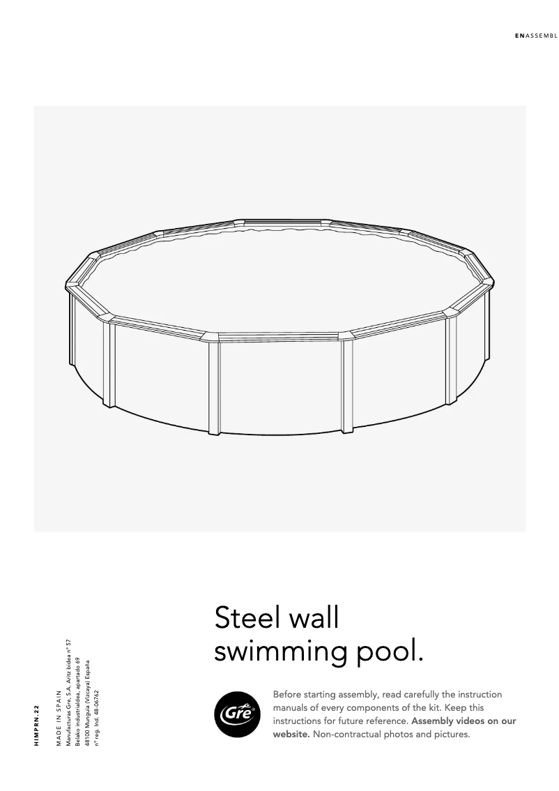 Page 1 de la notice Manuel utilisateur Gre KITPR558WO