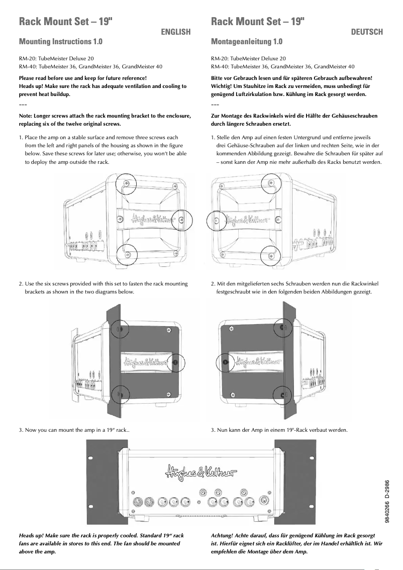 Página 1 del manual Manual de usuario Hughes & Kettner GrandMeister RM-40
