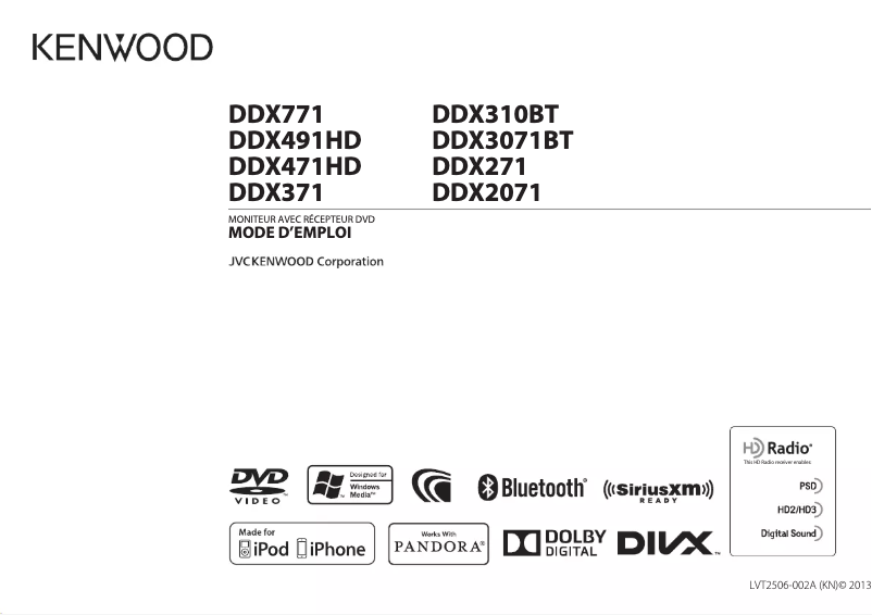 Página 1 del manual Manual de usuario Kenwood DDX771