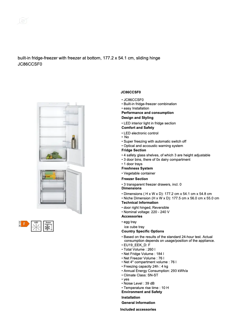 Image de la première page du manuel de l'appareil JC86CCSF0