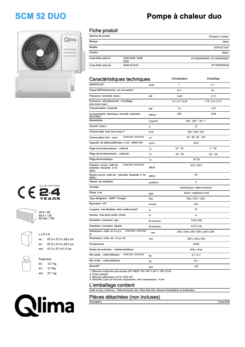 Image de la première page du manuel de l'appareil SCM52 Duo