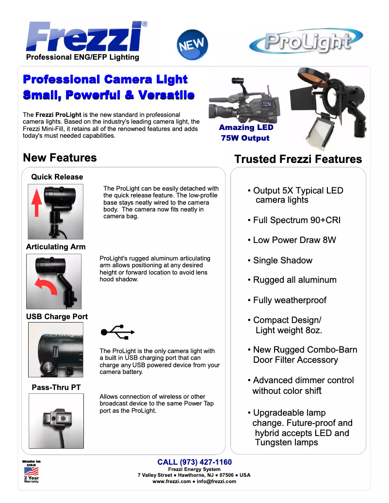 Page n°1 - Manuel utilisateur Frezzi ProLight