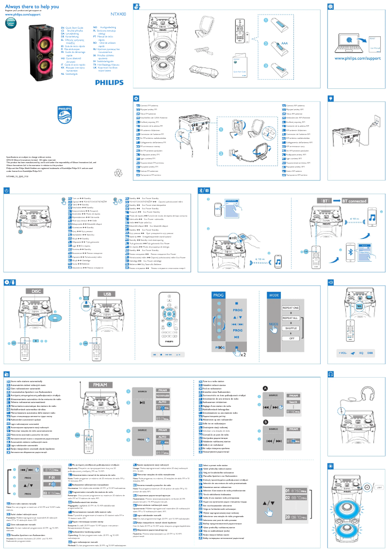 Page 1 de la notice Manuel utilisateur Philips NTX400