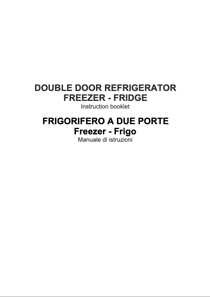 Page 1 de la notice Manuel utilisateur Bompani BI02480/E