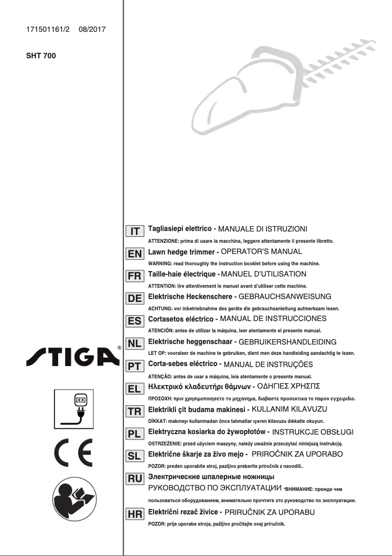Page n°1 - Manuel utilisateur Stiga SHT 700