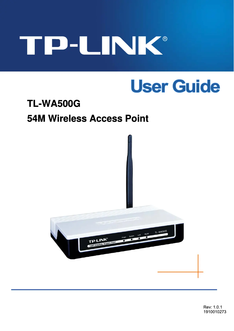 Page 1 de la notice Manuel utilisateur TP-Link TL-WA500G
