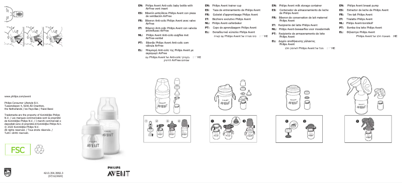 Imagen de la primera página del manual del dispositivo AVENT SCD807