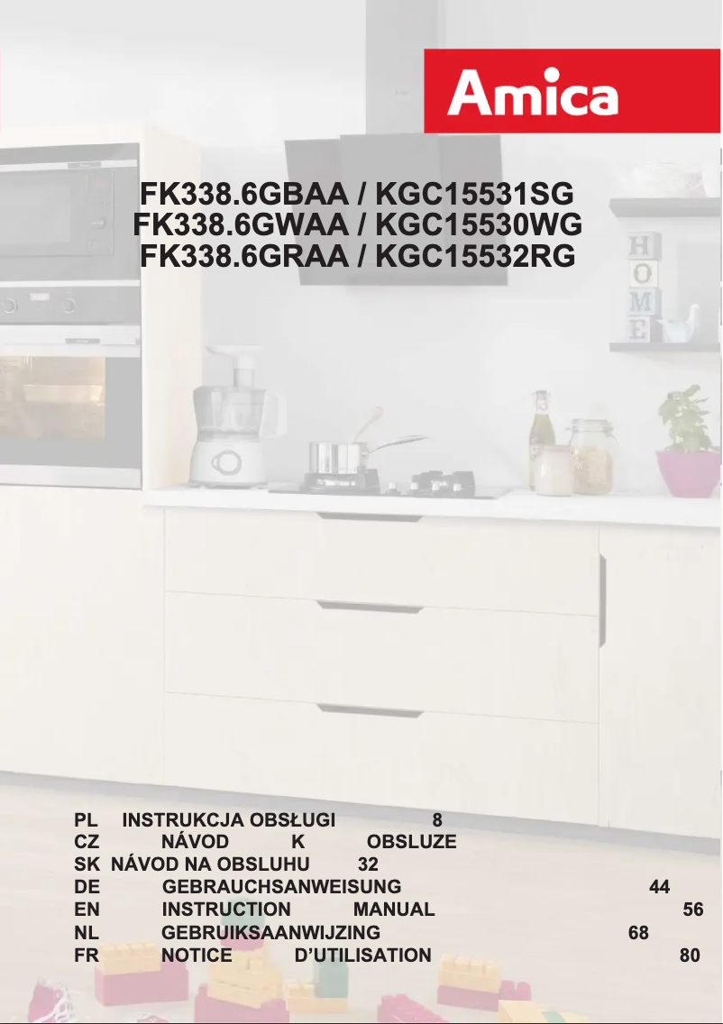 Page n°1 - Manuel utilisateur Amica FK338.6GRAA