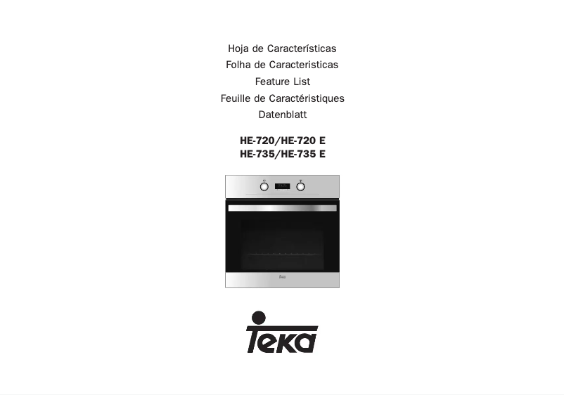 Page n°1 - Manuel utilisateur Teka HE-720