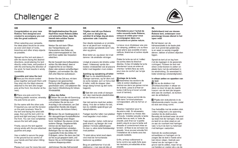 Image de la première page du manuel de l'appareil Challenger 2