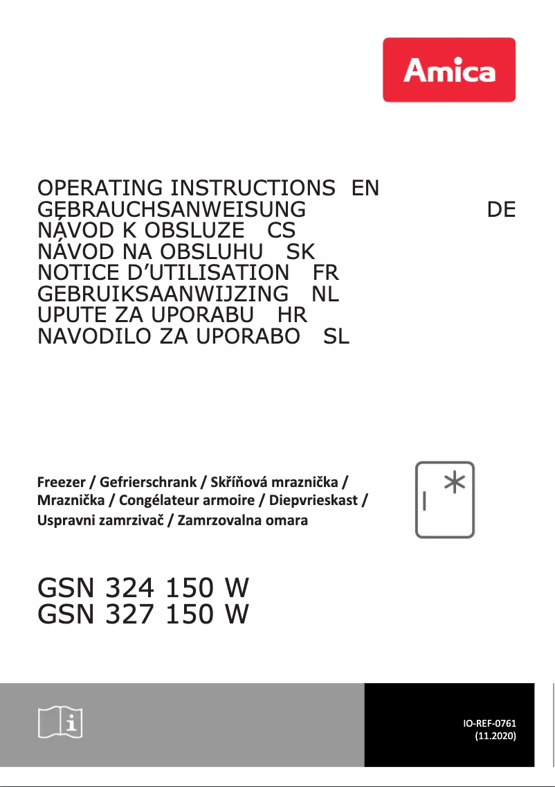 Page 1 de la notice Manuel utilisateur Amica GSN 324 010 W