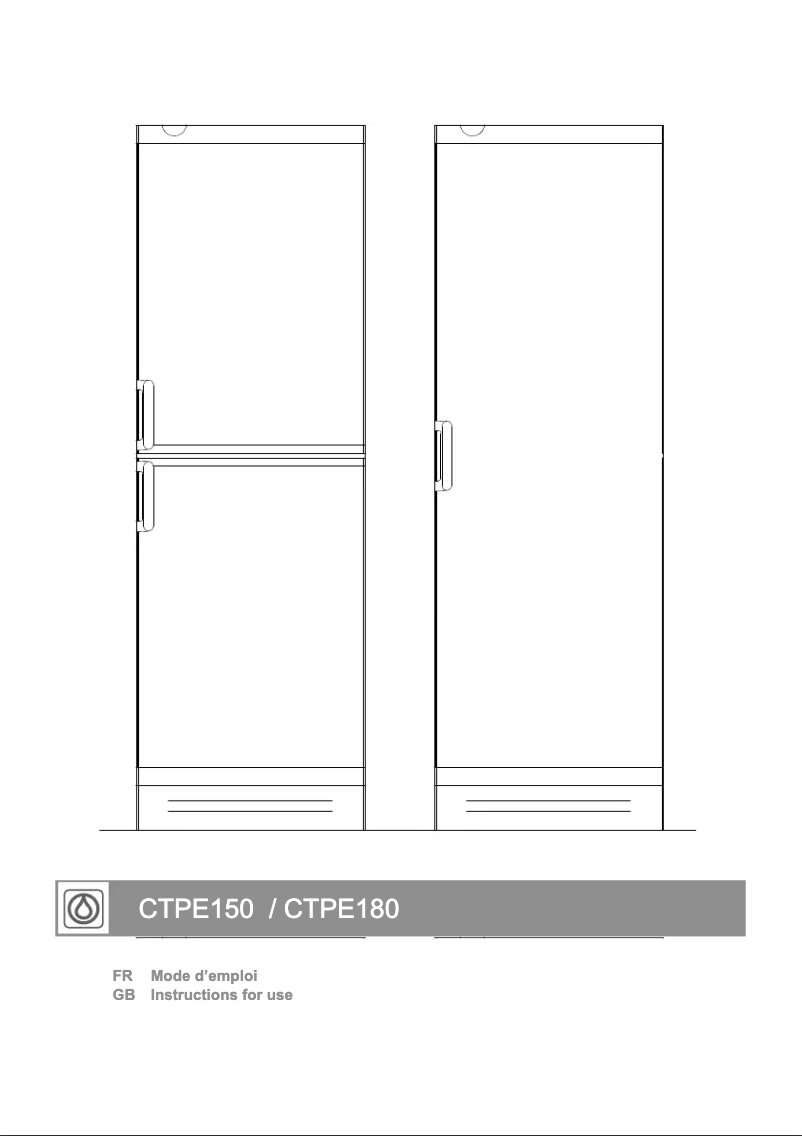 Image de la première page du manuel de l'appareil CTPE180