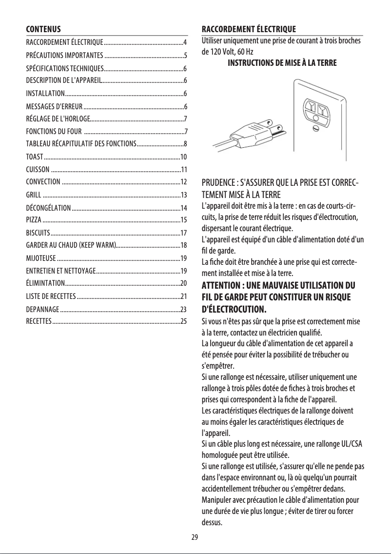 Image de la première page du manuel de l'appareil Livenza Compact EO141150M