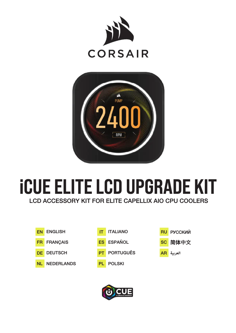 Page 1 de la notice Manuel utilisateur Corsair iCUE Elite