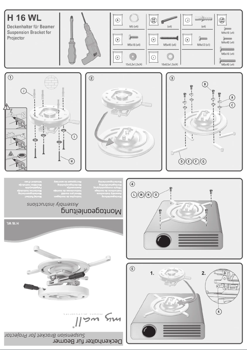 Page 1 de la notice Manuel utilisateur My Wall H 16 WL