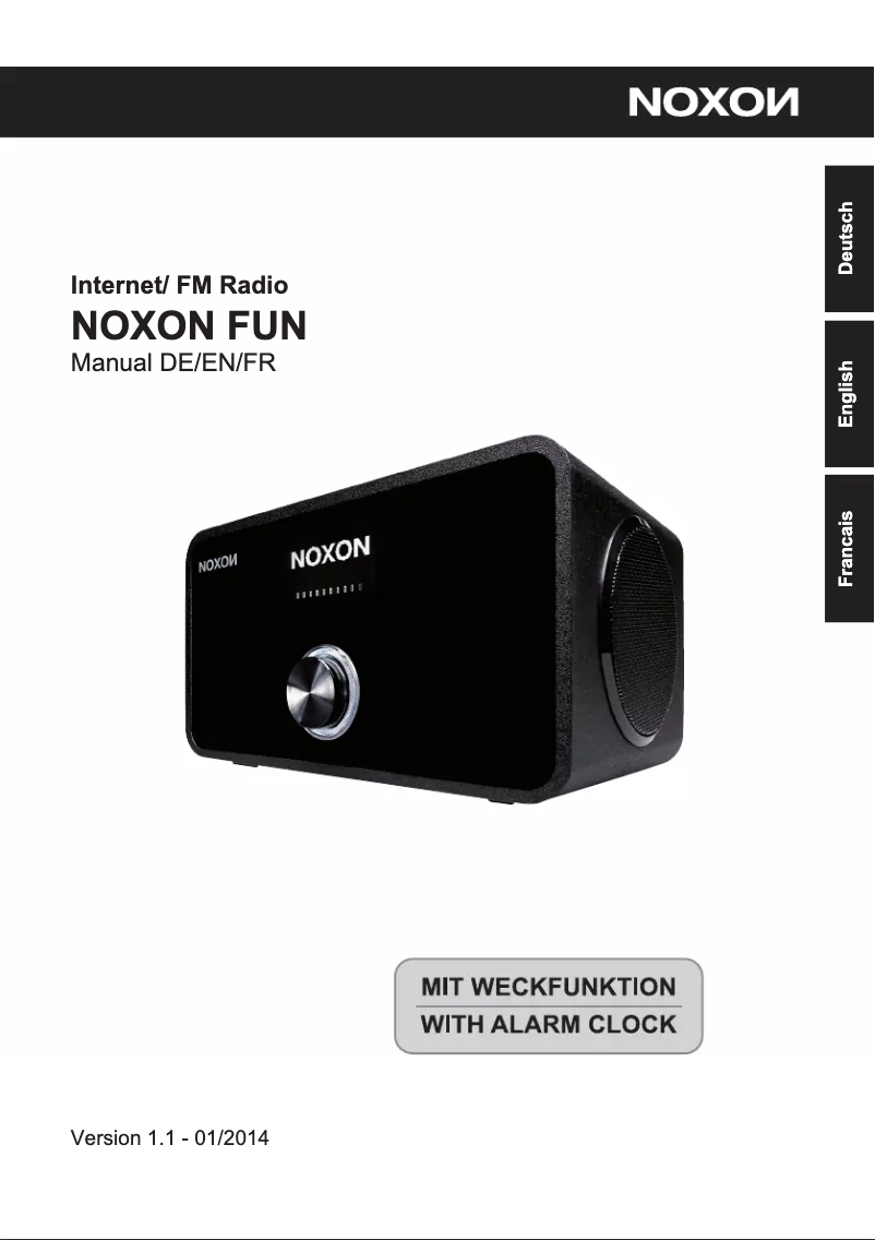 Page 1 de la notice Manuel utilisateur Noxon FUN