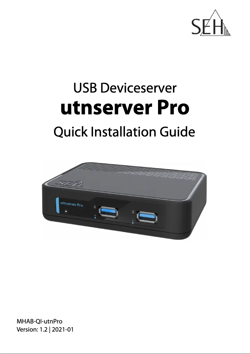 Image de la première page du manuel de l'appareil utnserver Pro