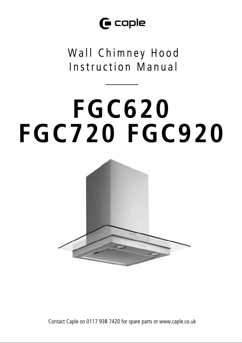 Page n°1 - Manuel utilisateur Caple FGC920