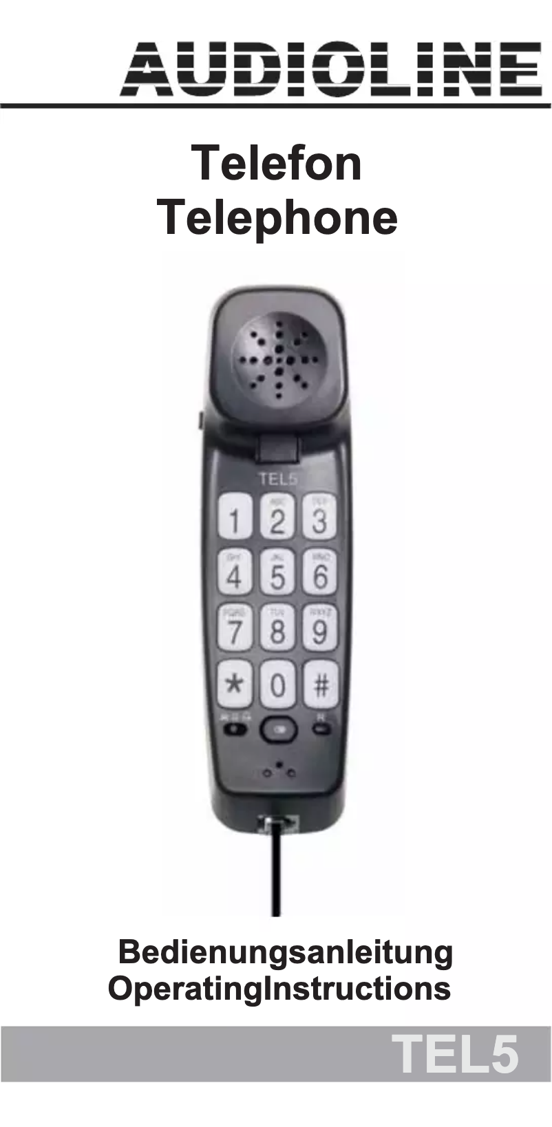 Page n°1 - Manuel utilisateur Audioline TEL 05