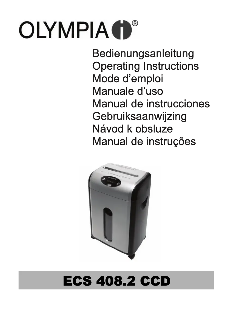 Image de la première page du manuel de l'appareil ECS 408.2 CCD