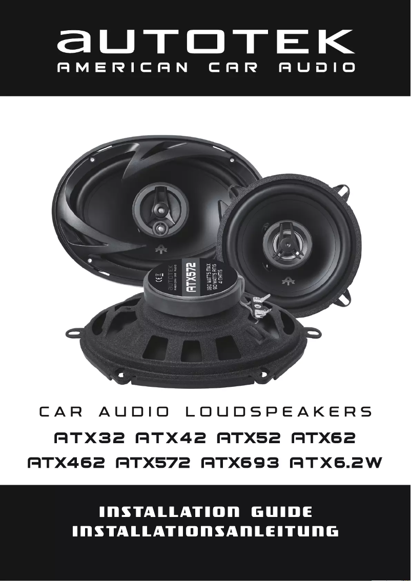 Page 1 de la notice Manuel utilisateur Autotek ATX462