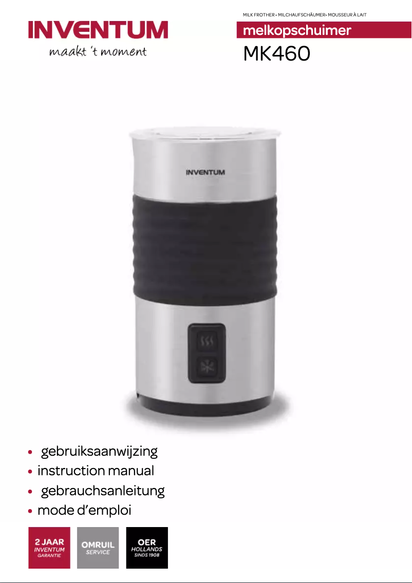 Page 1 de la notice Manuel utilisateur Inventum MK460