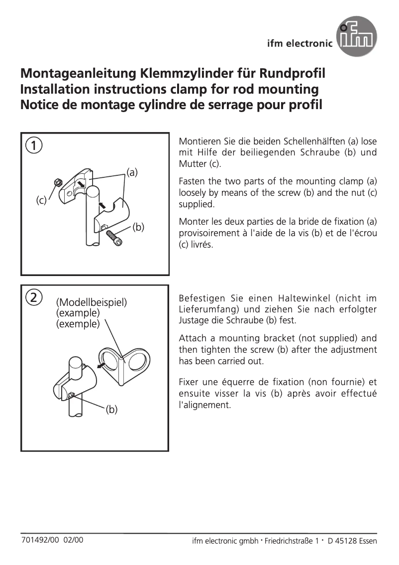 Page 1 de la notice Manuel utilisateur IFM E20717