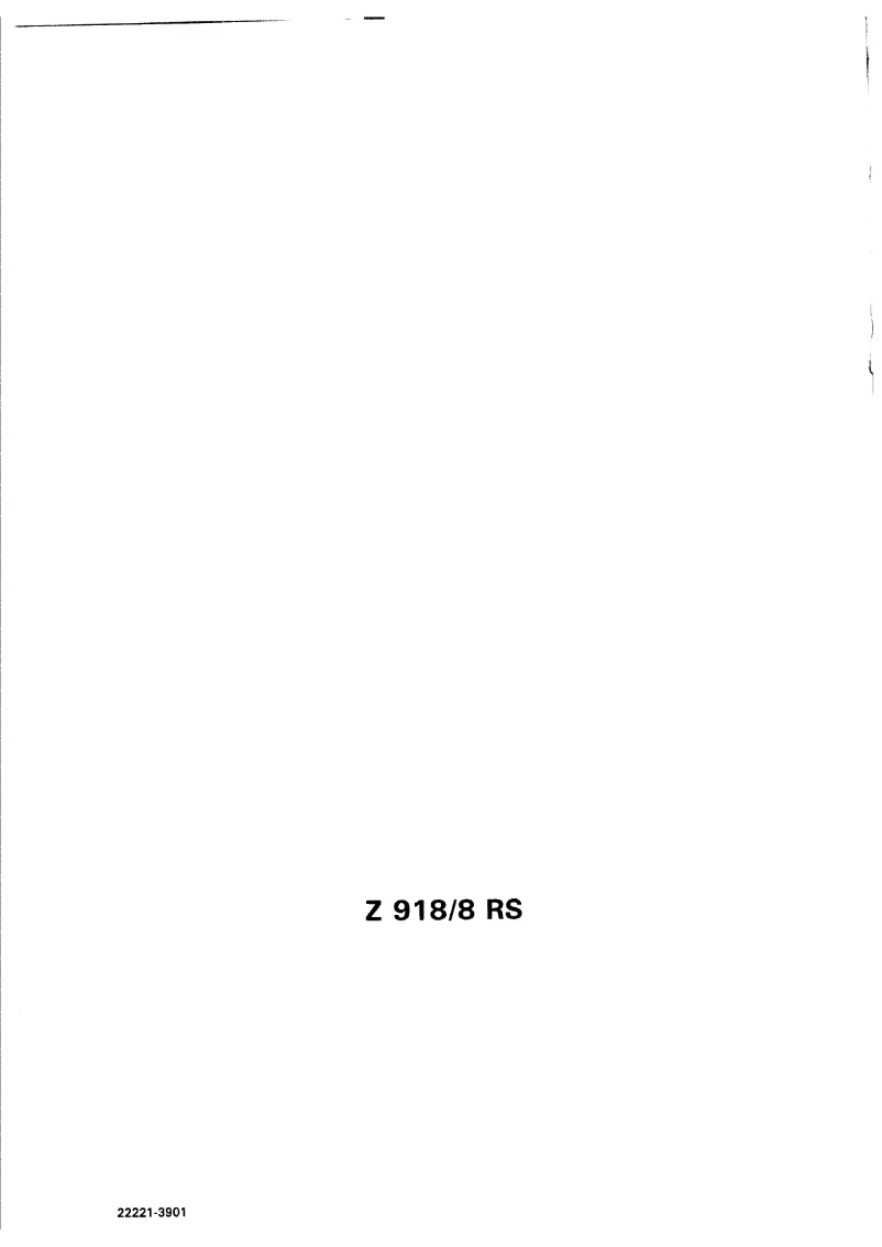 Page 1 de la notice Manuel utilisateur Zanussi Z 918 8