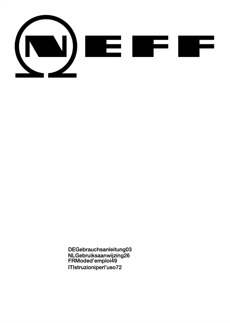 Page 1 of the manual User Manual Neff N 44K30 NO