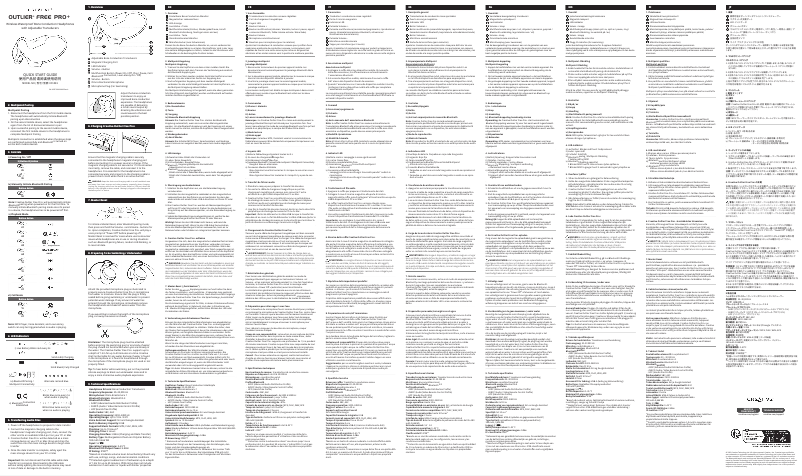 Page 1 de la notice Manuel utilisateur Creative Outlier Free Pro+