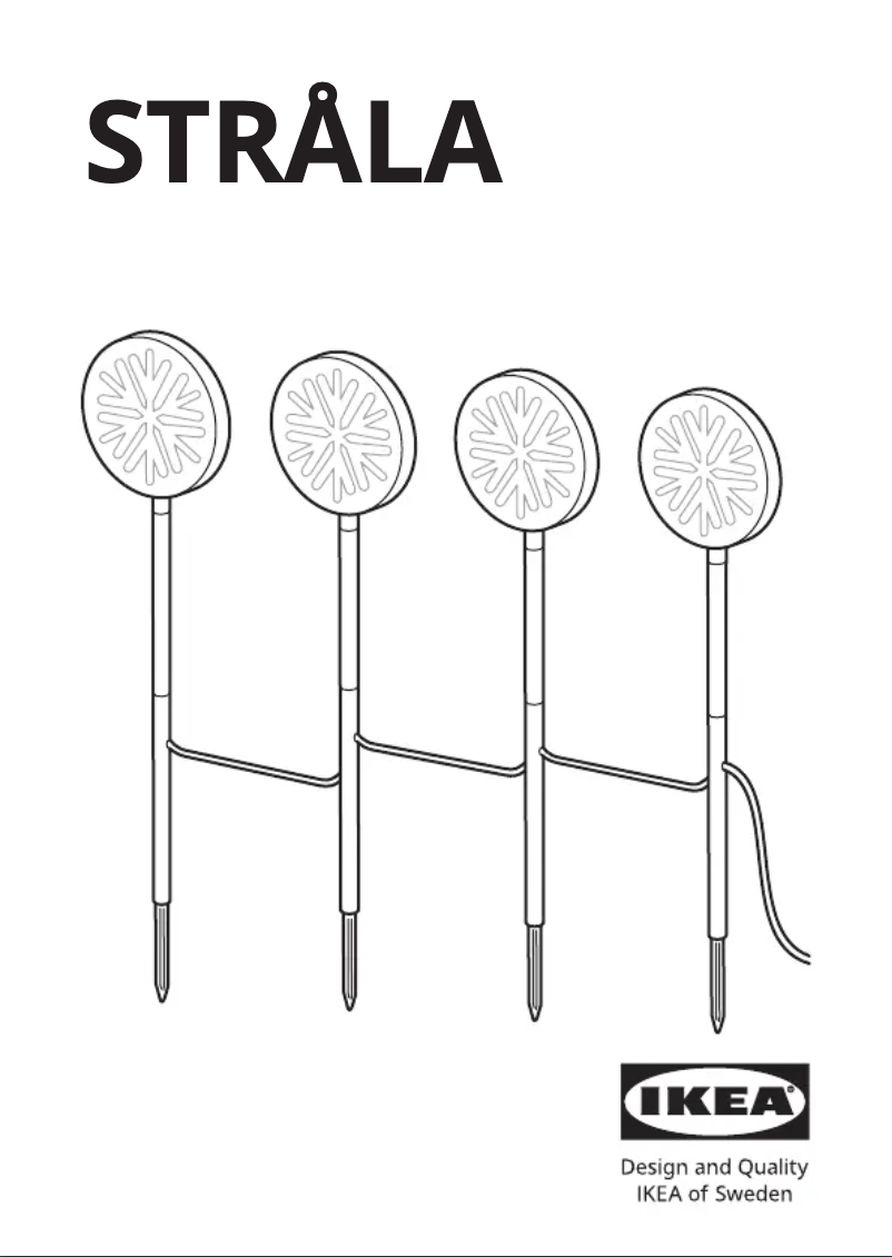 Page 1 de la notice Manuel utilisateur Ikea STRÅLA 405.844.20