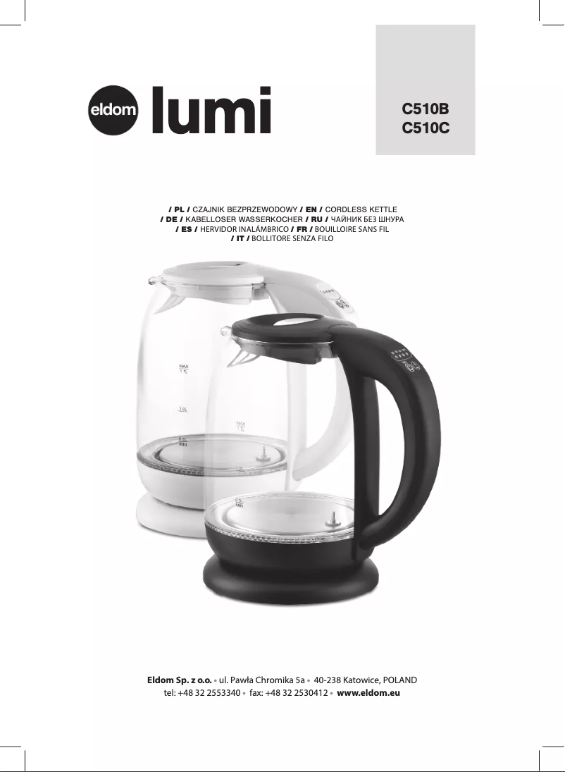 Page 1 de la notice Manuel utilisateur Eldom Lumi C510C