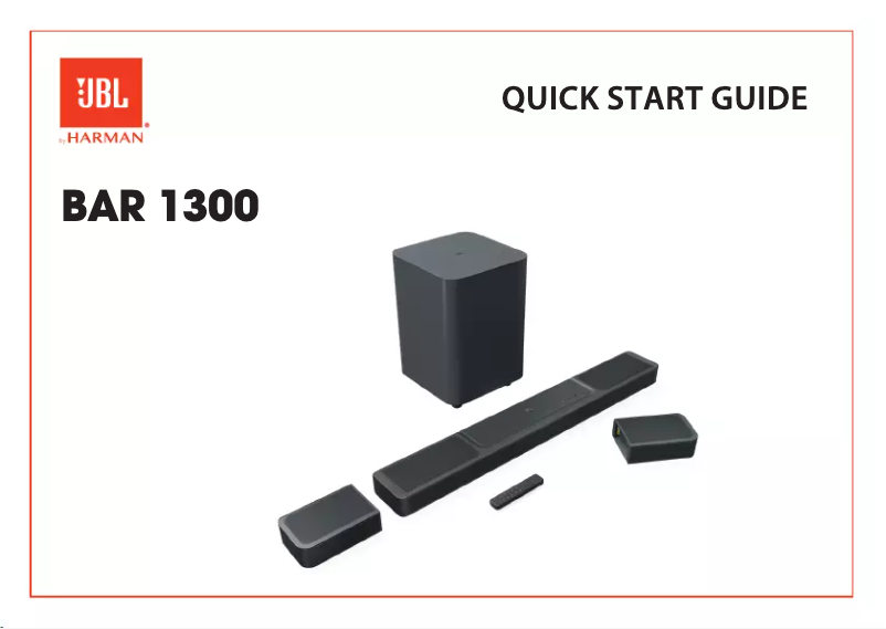 Page n°1 - Manuel utilisateur JBL Bar 1300