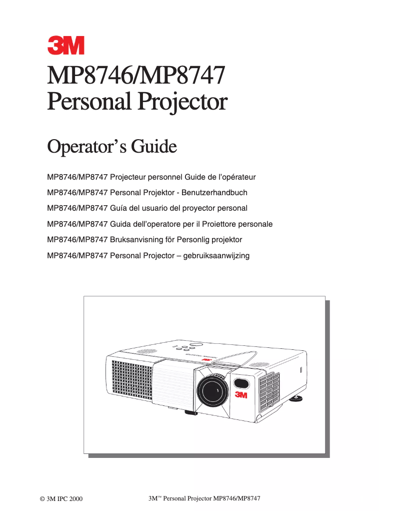 Image de la première page du manuel de l'appareil MP8747