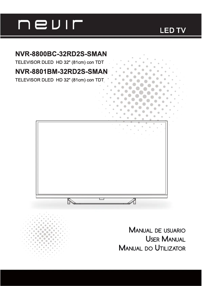 Page 1 de la notice Manuel utilisateur Nevir NVR-8801BM-32RD2S-SMAN