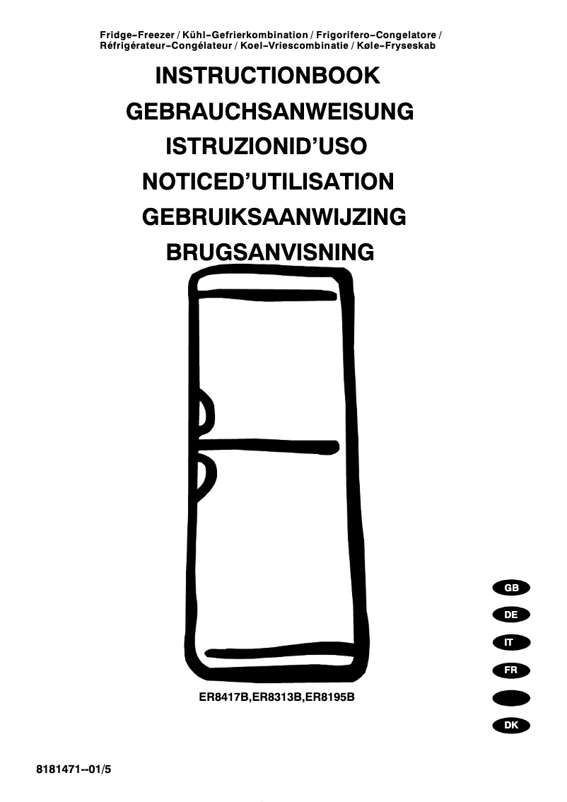 Page 1 de la notice Manuel utilisateur Electrolux ER8417B