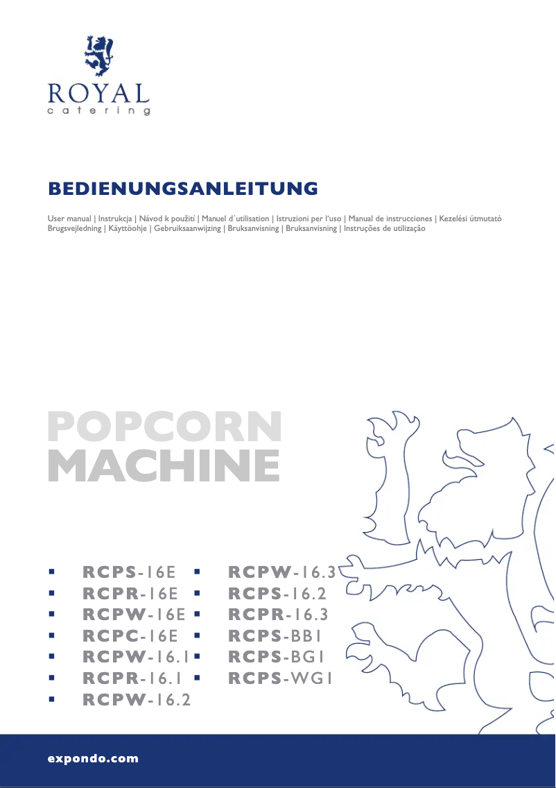 Imagen de la primera página del manual del dispositivo RCPW-16.1