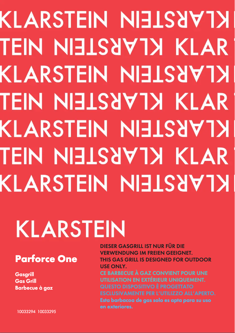 Page 1 de la notice Manuel utilisateur Klarstein Parforce One