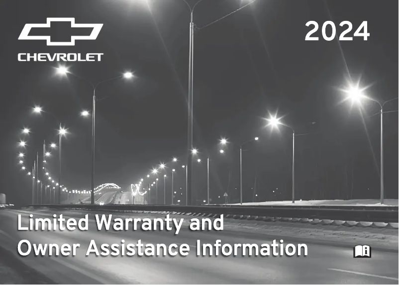 Page 1 de la notice Informations de garantie Chevrolet Silverado EV (2024)