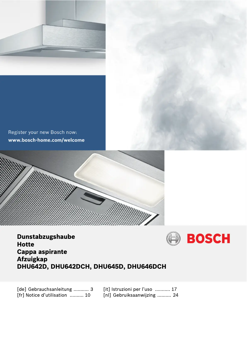 Page 1 de la notice Manuel utilisateur Bosch DHU642D