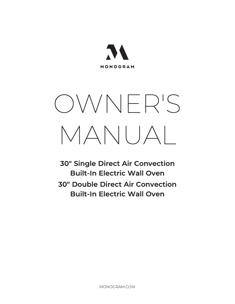 Page n°1 - Manuel utilisateur Monogram ZTS90DSSNSS