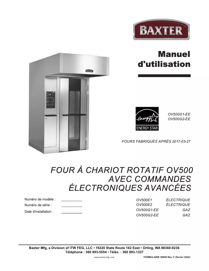 Image de la première page du manuel de l'appareil OV500